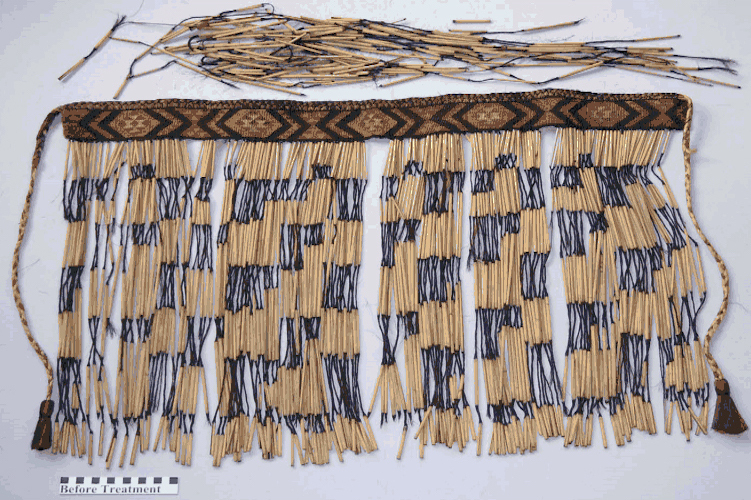 Damaged piupiu, a precious family taonga.