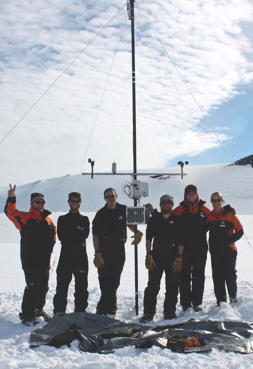 Scientists, University of Canterbury weather station, Antartica