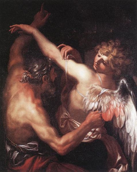 painting by Domenico Piola (1670s) of Daedalus and Icarus