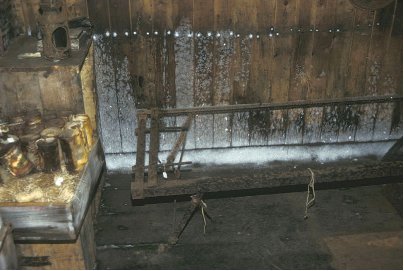 Inside Cape Evans Hut, one of Antarctica's historic wooden huts.
