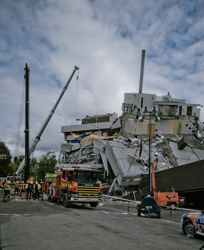Damaged PGG building from February 2011 earthquake, Christchurch