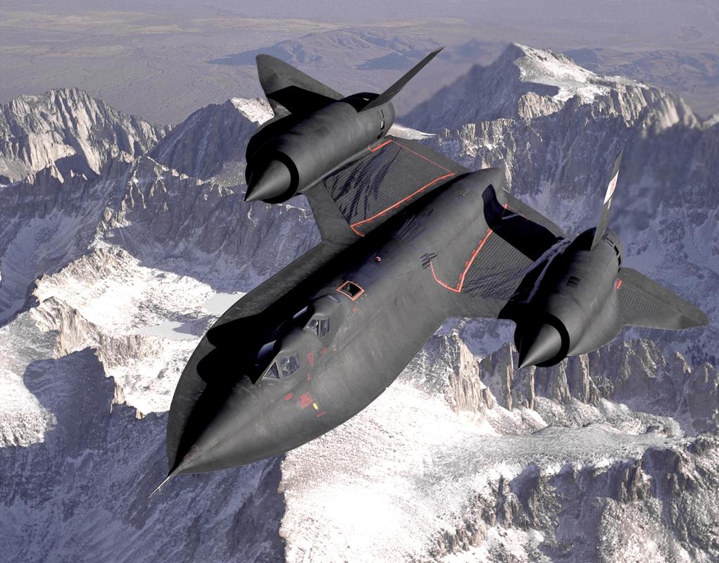 SR-71 Blackbird was a supersonic plane over mountain range
