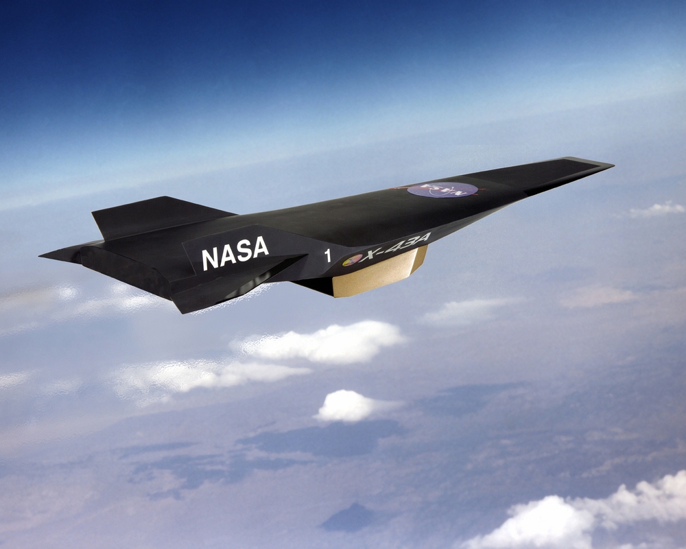 X-43a hypersonic scramjet test vehicle flying