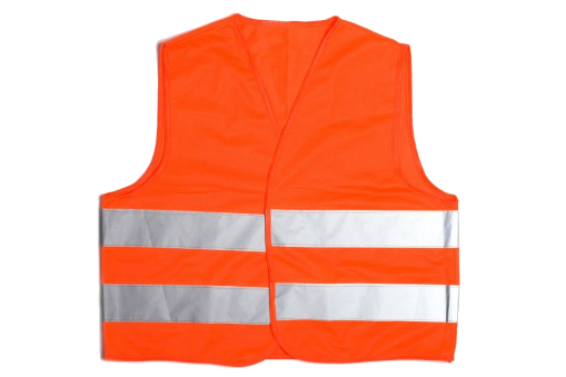 High-visibility vest on white background