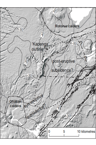 Map of Ōhakuri caldera