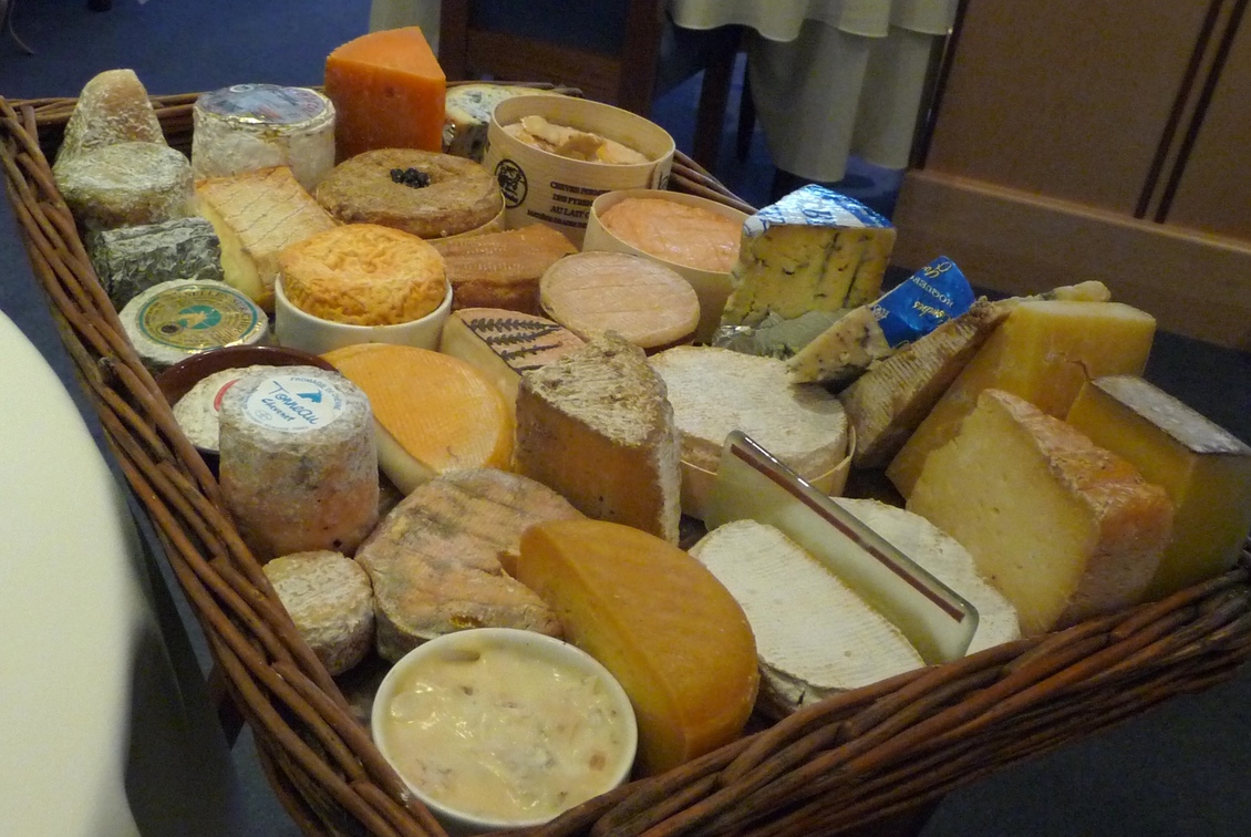 A range of different cheeses.