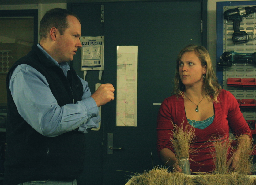 Scientist Stuart Anderson with master’s student Heather Wakelin 