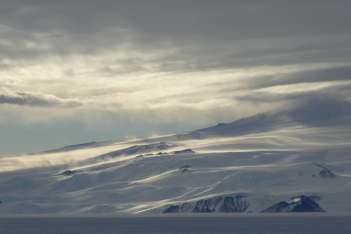 Antarctica's icy landscape.