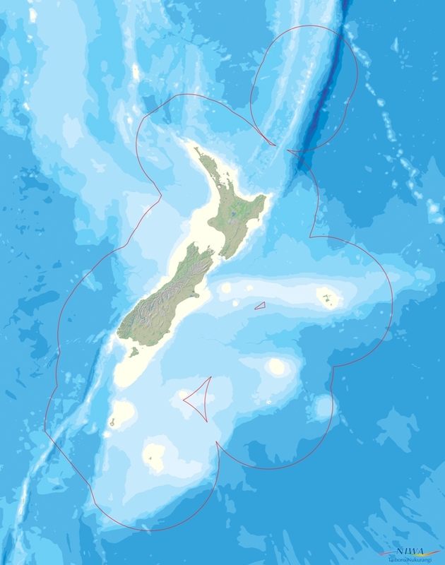 Map of New Zealand’s exclusive economic zone ‘our marine estate’