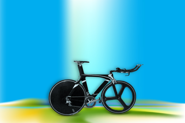 An aerodynamic bike image
