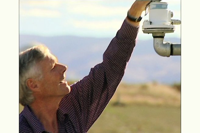 Dr Richard McKenzie, NIWA, undertaking fieldwork on UV