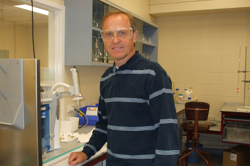 Michael Walmsley in his lab at the University of Waikato.