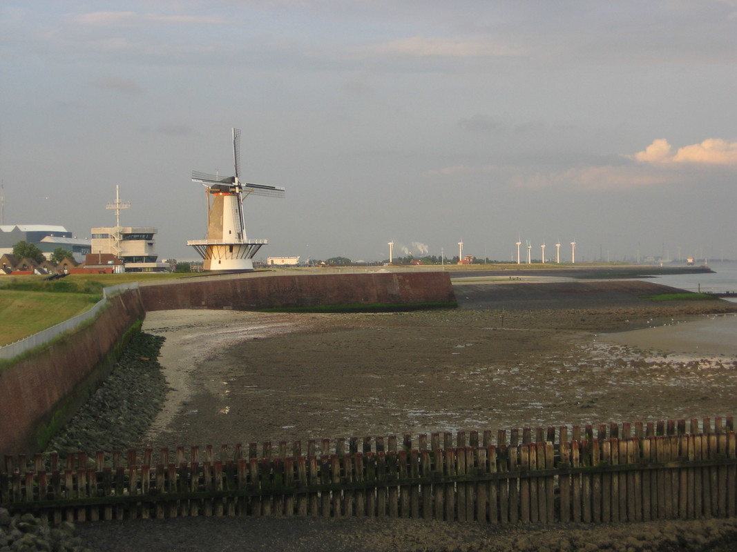 Traditional Dutch windmills.