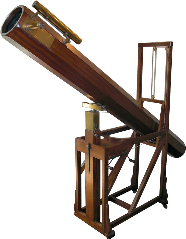 Model of telescope which William Herschel discovered Uranus 1781