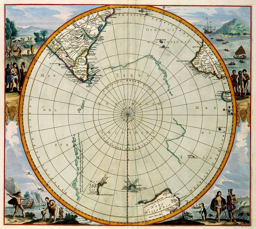1657 map by Jan Janssonius, Terra Australis Incognita