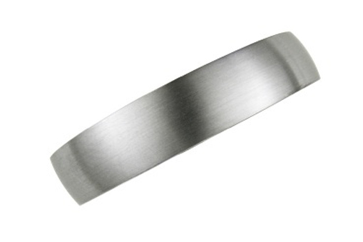Titanium ring on white background illustration.