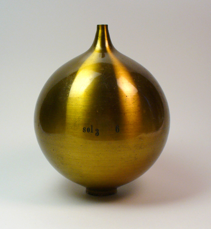 Brass, spherical helmholtz resonator