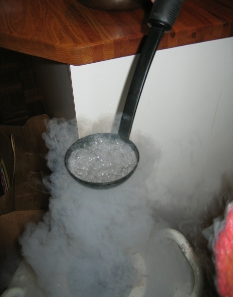Spoon holding some Liquid Nitrogen