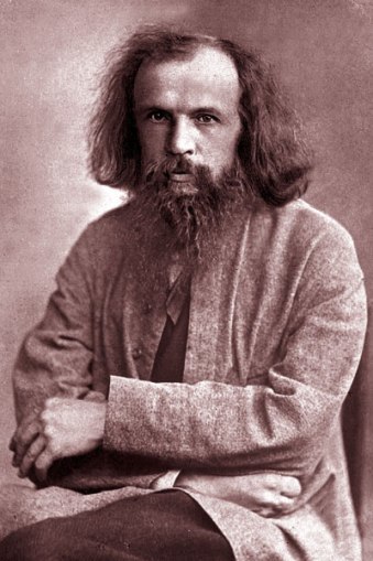 Portrait of Russian chemist Dmitri Mendeleev (1834–1907).