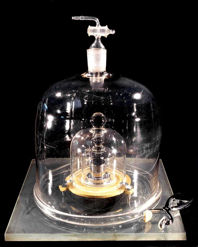 IPK (international prototype kilogram)housed in nested bell jars