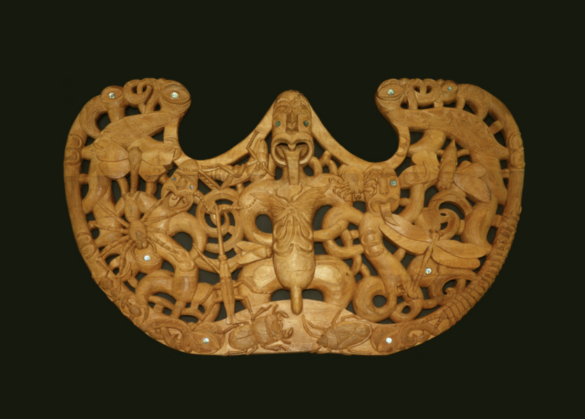 Kauri pare (door lintel) ro the New Zealand Arthropod Collection