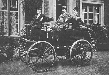 Thomas Parker’s 1880s electric car with 2 other pasengers.