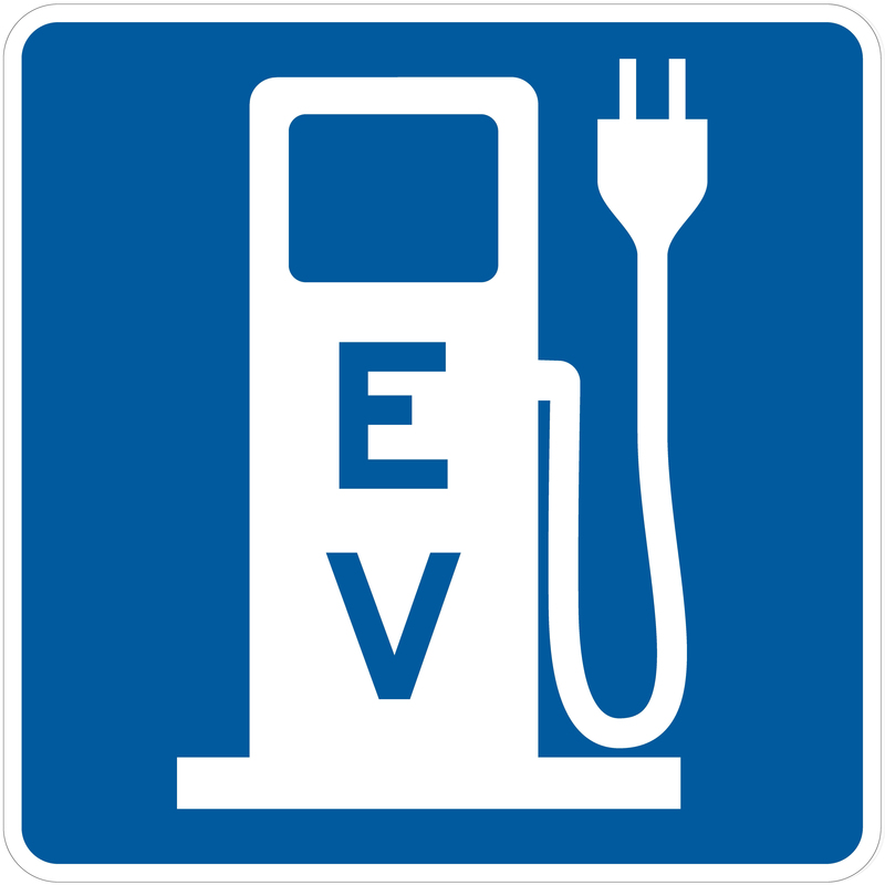 Electric car charging station symbol. 
