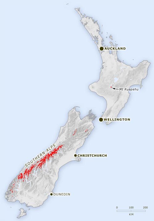 May of New Zealand's 3,000+ glaciers