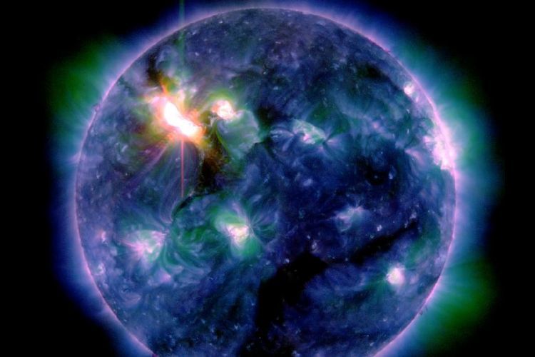 X5.4 solar flare captured by the Solar Dynamics Observatory.