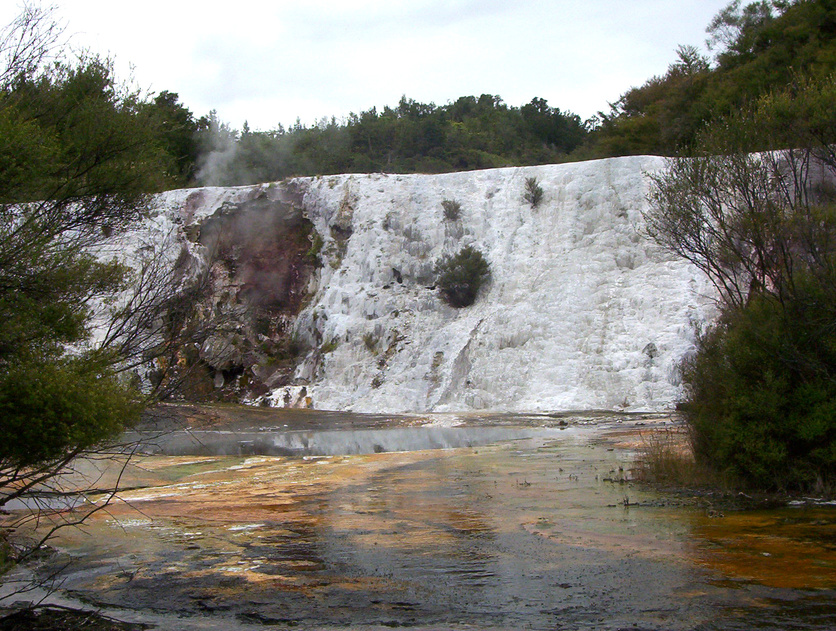 The Golden Fleece Terrace at Orakei Korako, New Zealand.