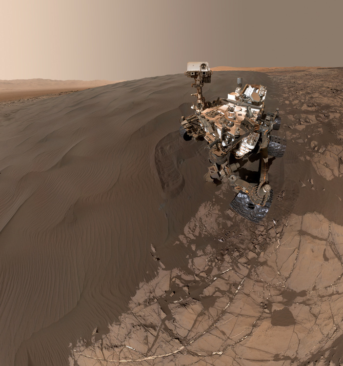 Self-portrait of NASA’s Curiosity Mars rover at Namib Dune.