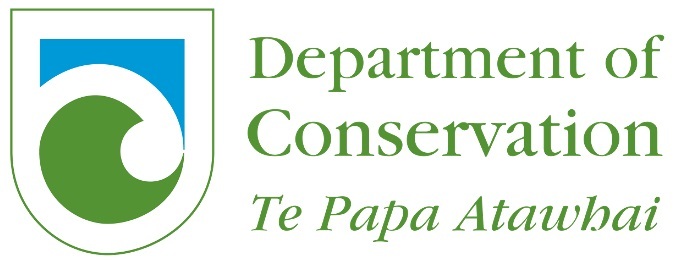 New Zealand Department of Conservation logo.