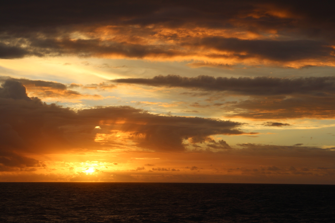 Sunrise viewed from the ship JOIDES Resolution.