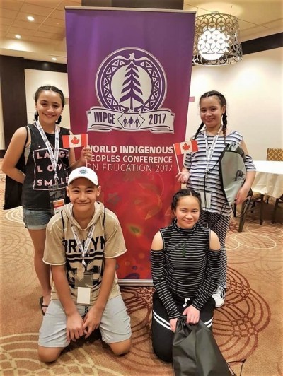 4 students at World Indigenous Peoples Conference on Education