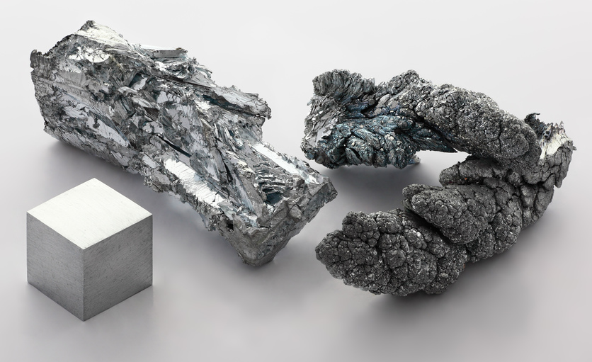 Zinc in three forms. 
