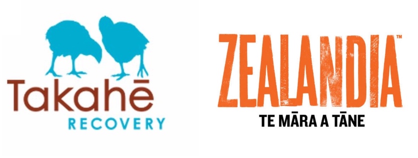 Logos of Takahē Recovery Programme and ZEALANDIA.