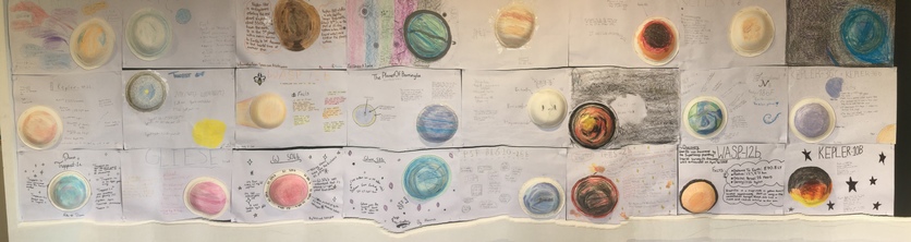 Student posters showcase exoplanets.