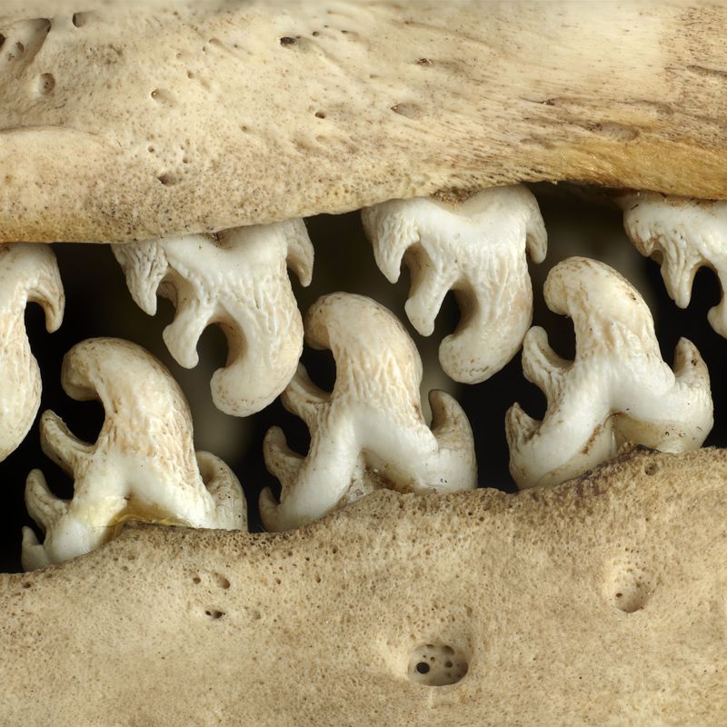 Crabeater seals (Lobodon carcinophaga) teeth. 