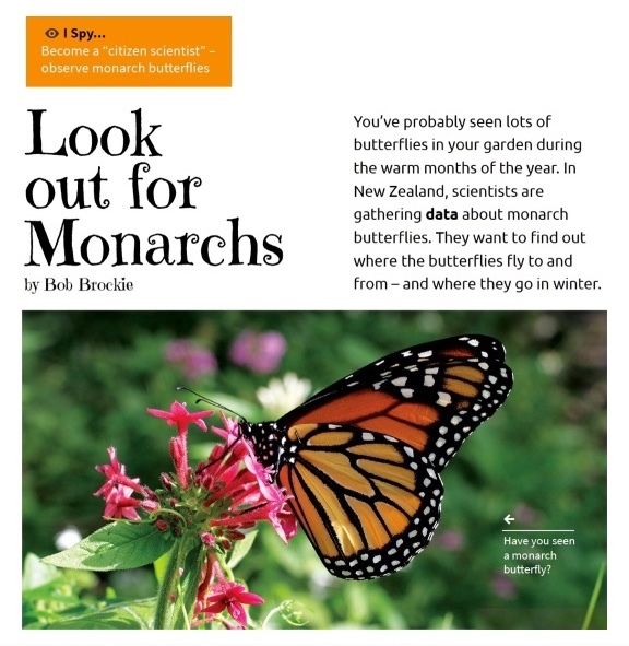 Cover page of Connected journal article: Look out for monarchs