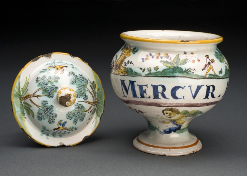 Mercury pill jar from mid-1700s.