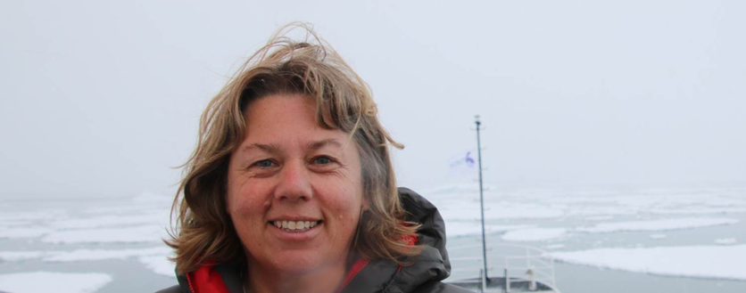 Head shot of Dr Priscilla Wehi in Antarctica.