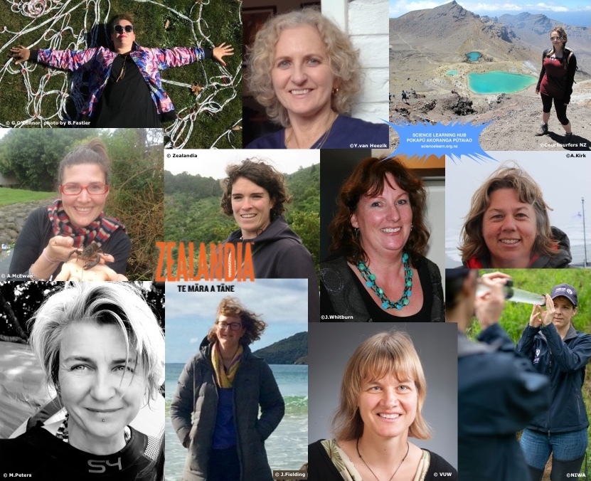 Photo compilmation of New Zealand female researchers.