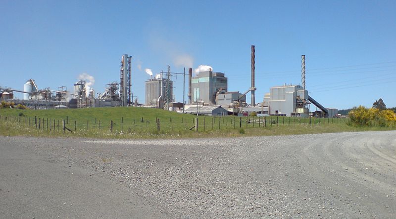 Kinleith Mill - a paper and pulp mill, Waikato, New Zealand. 