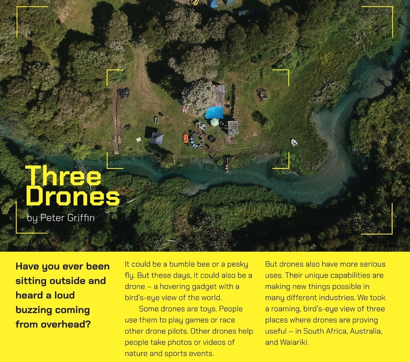 Cover page of 2019 Connected journal article: Three drones