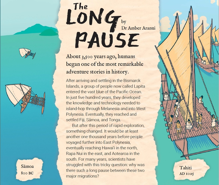 Cover page of the Connected article: The long pause.
