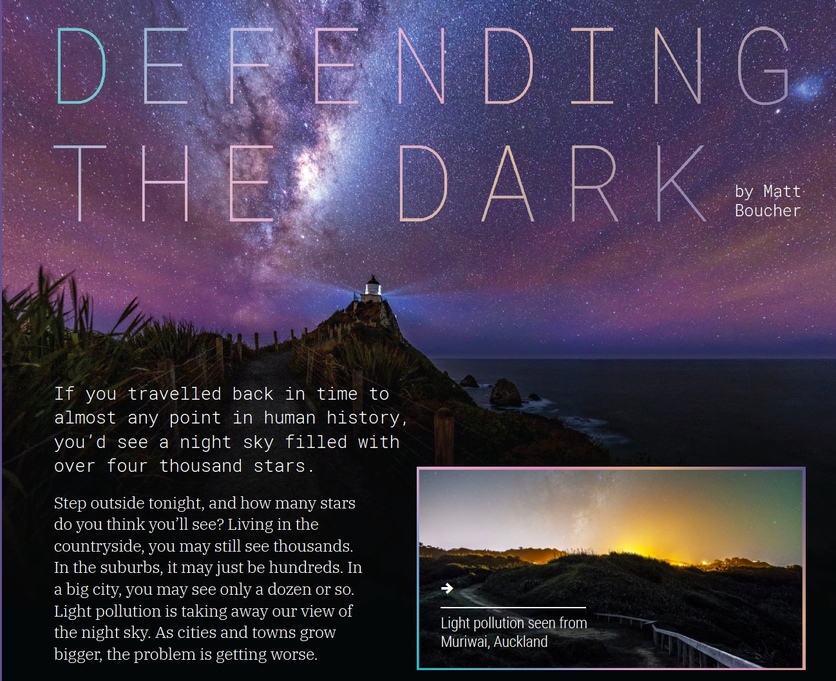 Cover of 2019 Connected article: Defending the dark