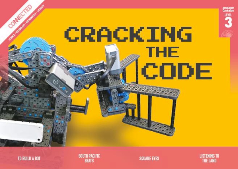 Cover of 2018 Connected level 3 ‘Cracking the Code’ journal.