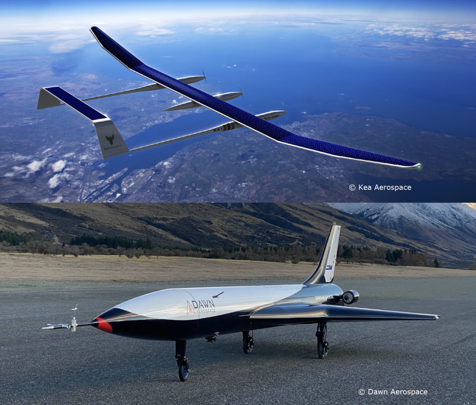 Kea Aerospace and Dawn Aerospace's unique aerospace vehicles.