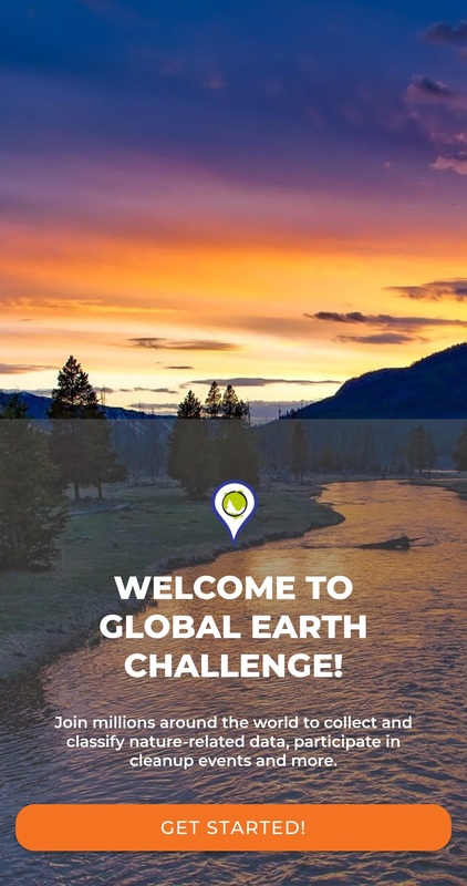 Screenshot of The Global Earth Challenge app.