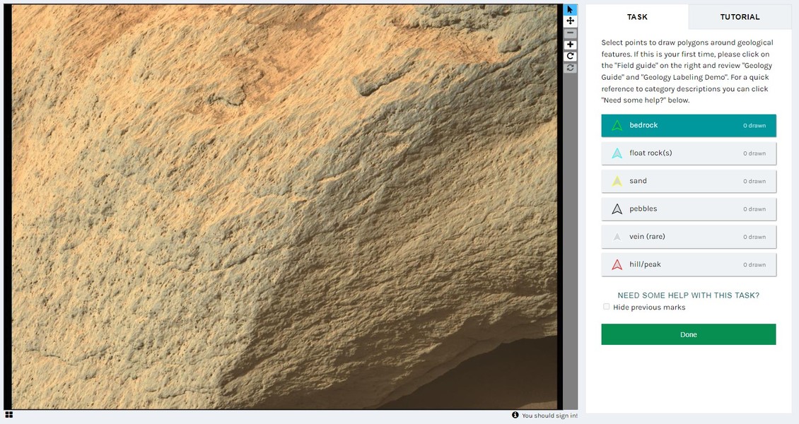 Using AI4Mars citizen science project Perseverance rover images
